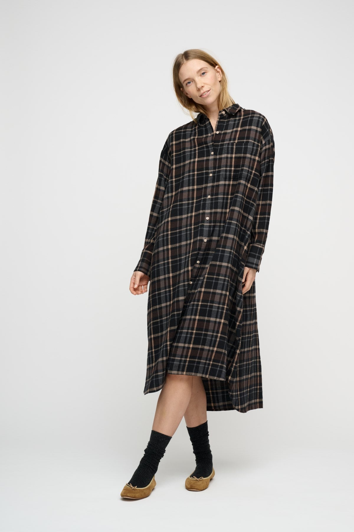 floret shirtdress check | Buy comfortable dresses for women online