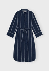 11712 Daylightshirtdressstripe Darknavywhite