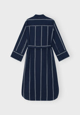 11712 Daylightshirtdressstripe Darknavywhite B