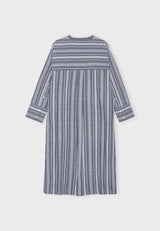 11765 Stillnessdressstripe Seabluewhite B