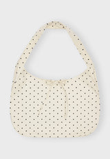 11774 Dottedhalfmoonbag Ecrublackdots