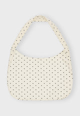 11774 Dottedhalfmoonbag Ecrublackdots B