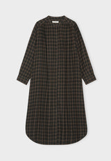 11832_LaurelShirtdressCheck_StoneBrownMoonlessNight