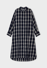 FloretShirtdressCheck-DarkNavyGreyEcru
