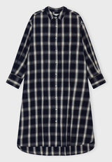 FloretShirtdressCheck-DarkNavyGreyEcru