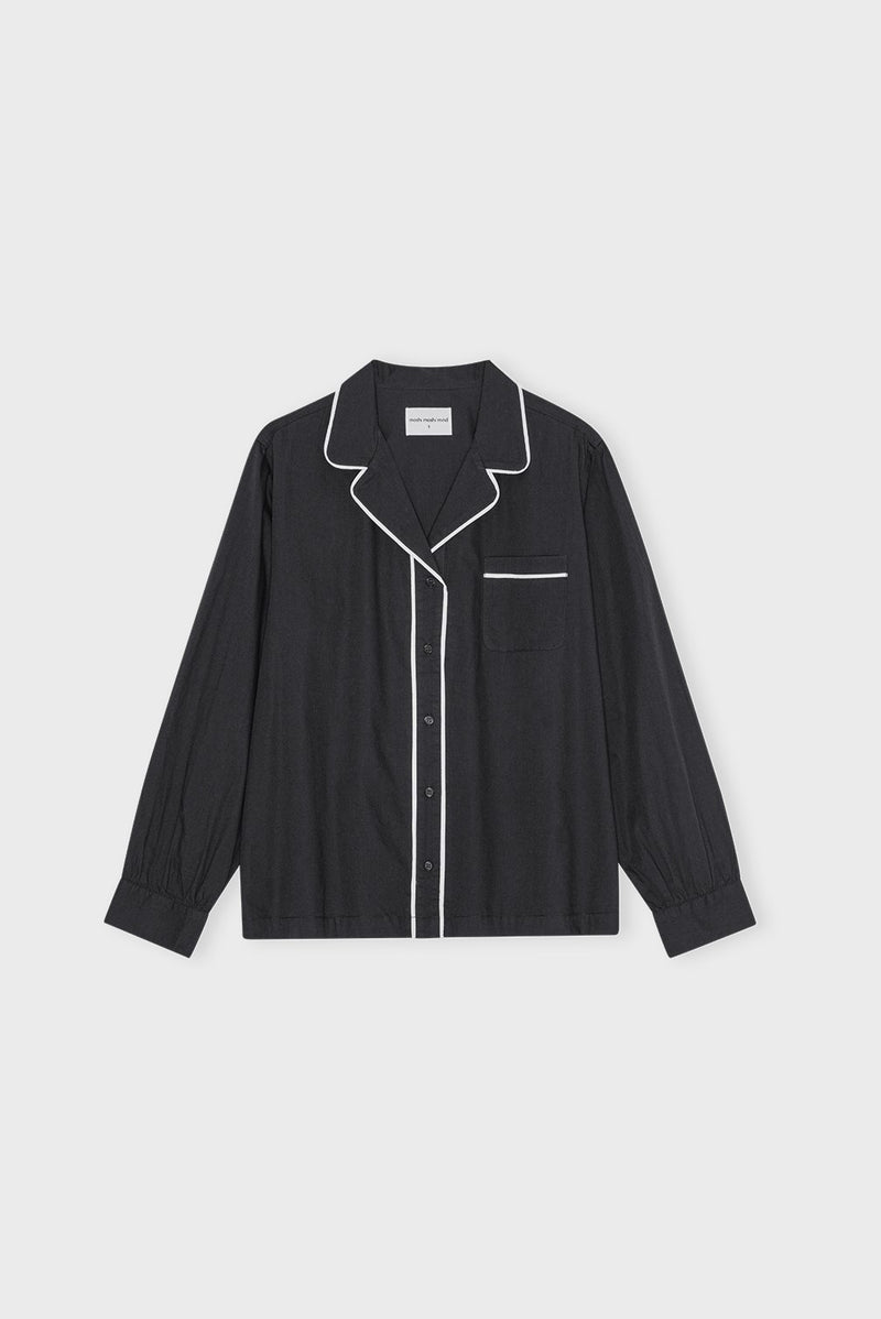 Bea Shirt Poplin Moonless Nigh