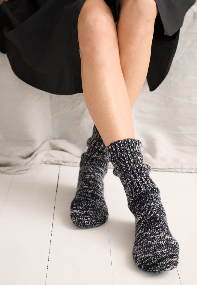 Boyfriend Socks Navy 1310 LOW