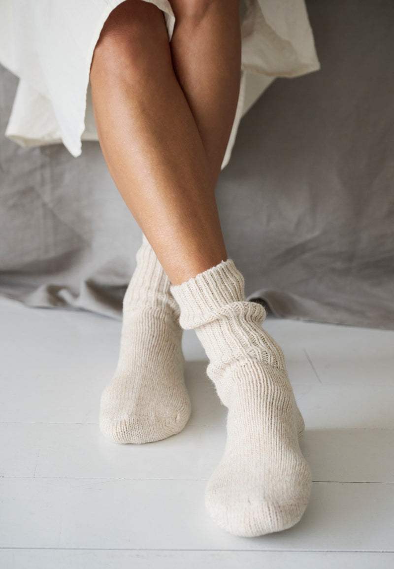 Boyfriend Socks Oatmeal 363 LOW