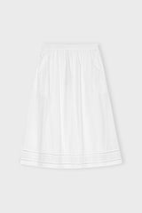 Brill Skirt Poplin White