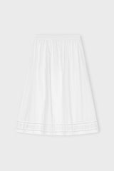 Brill Skirt Poplin White B