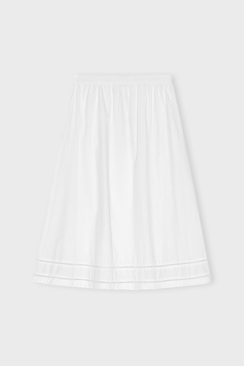 Brill Skirt Poplin White B