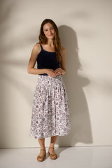 Eleni Dark Navy Maggie Flower 462 LOW