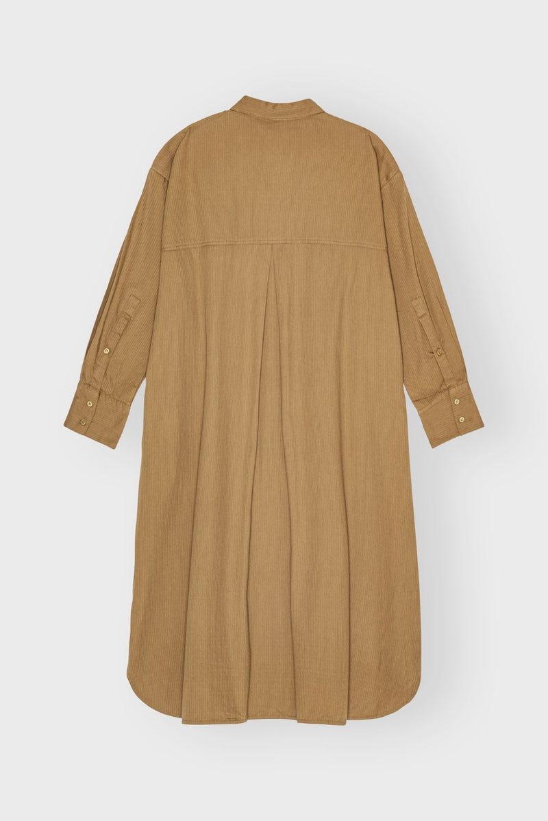 Floret Shirtdress Twill Khaki Brown B