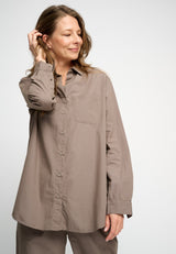 Gaia Shirt Dark Taupe 220 LOW