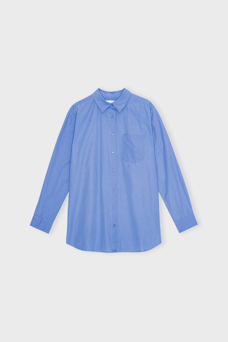 Gaiashirtpoplin Heavenblue