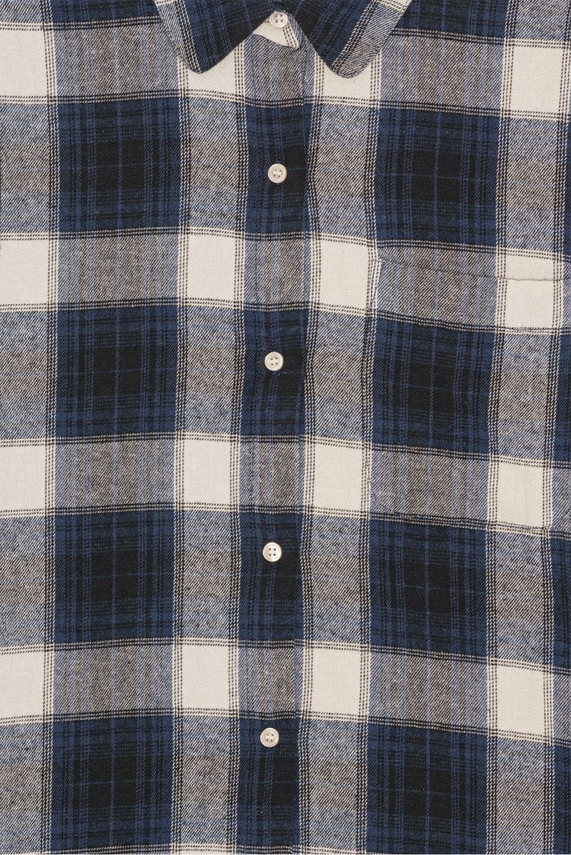 Haven Shirtdress Blue Check CROP