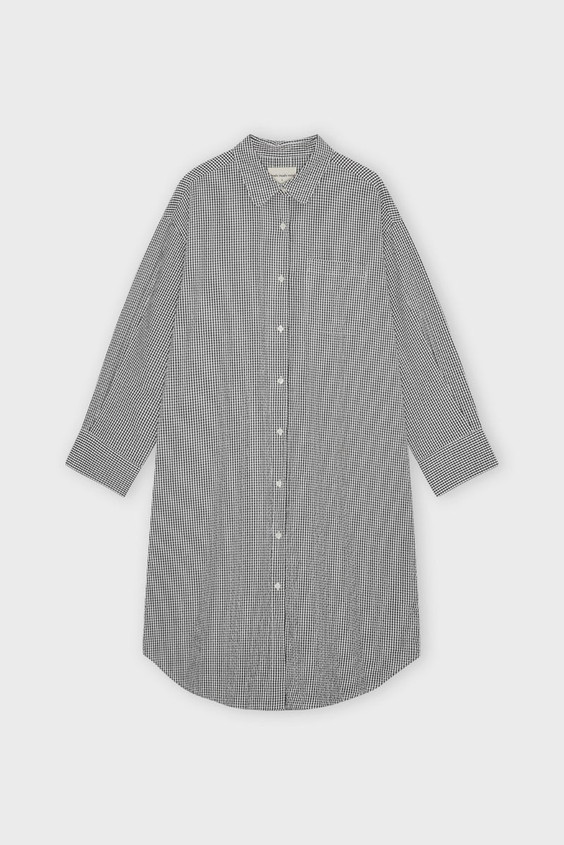 Havenshirtdressgingham Ecrunavy