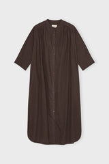 Laurellashirtdresspoplin Darkbrown