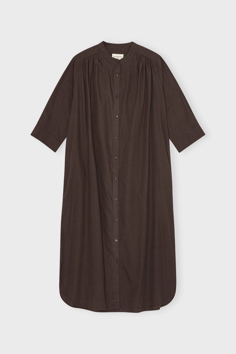 Laurellashirtdresspoplin Darkbrown