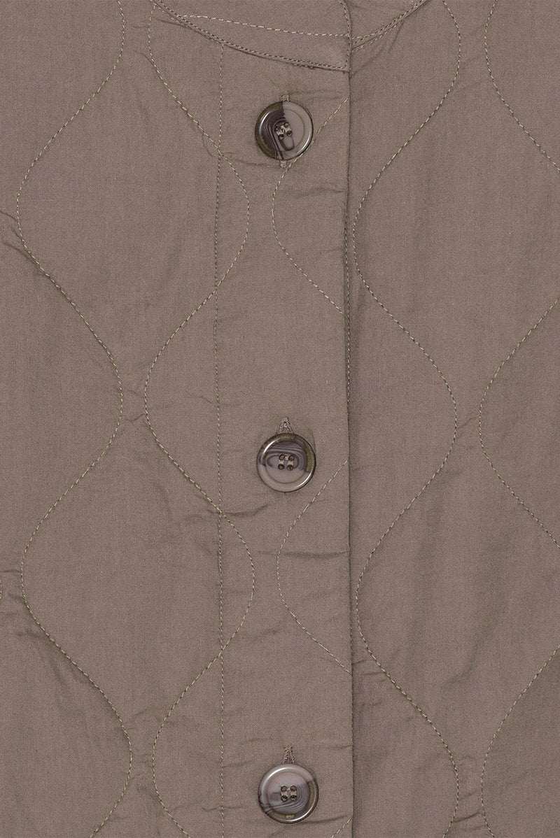 Lea Quilt Jacket Dark Taupe CROP