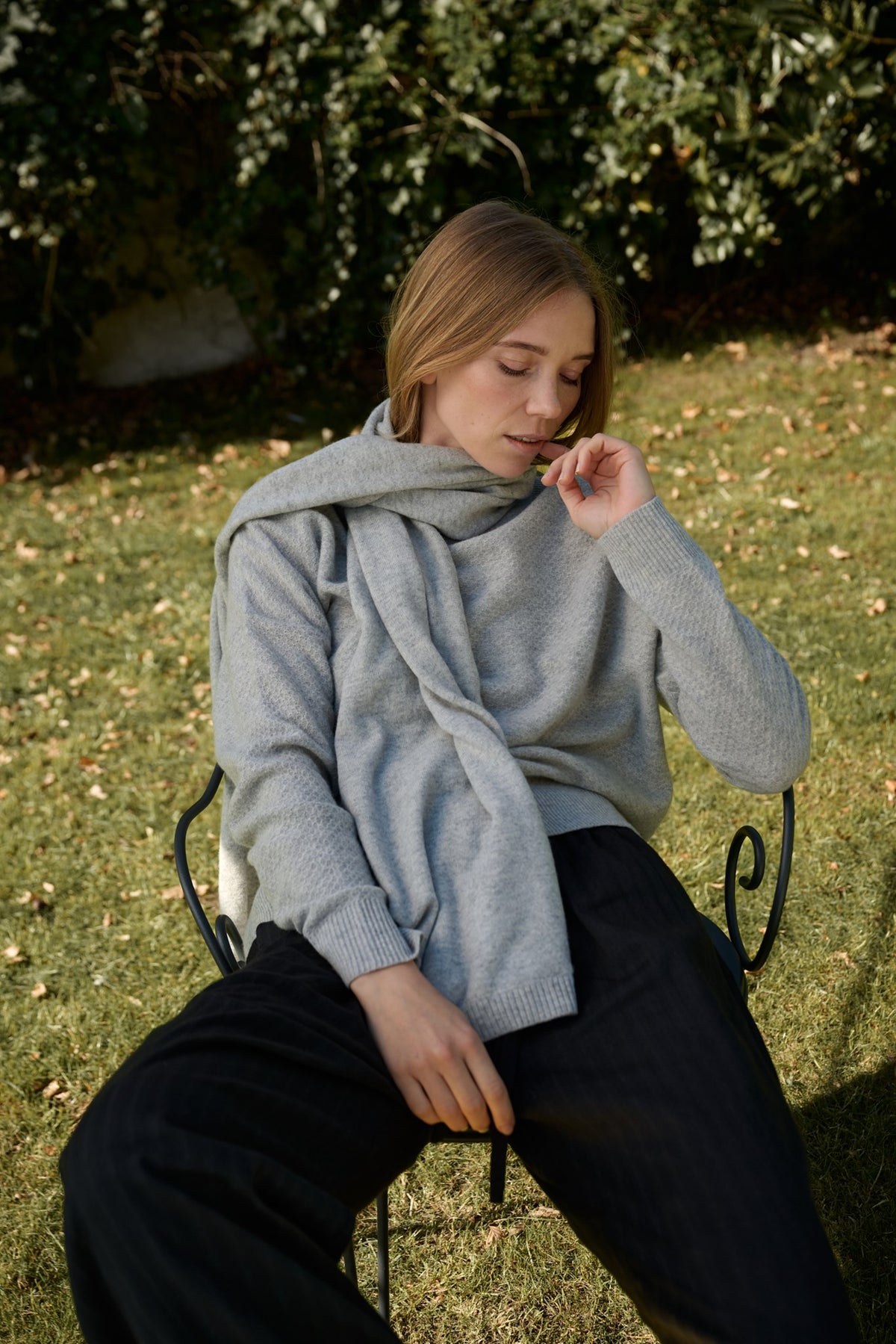 小物 margarines Margarines Hooded Scarf GRAY Hooded scarf - Women | Ferragamo