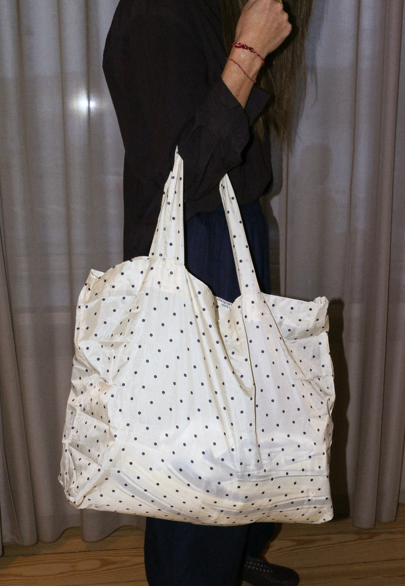 dotted foldable shopper