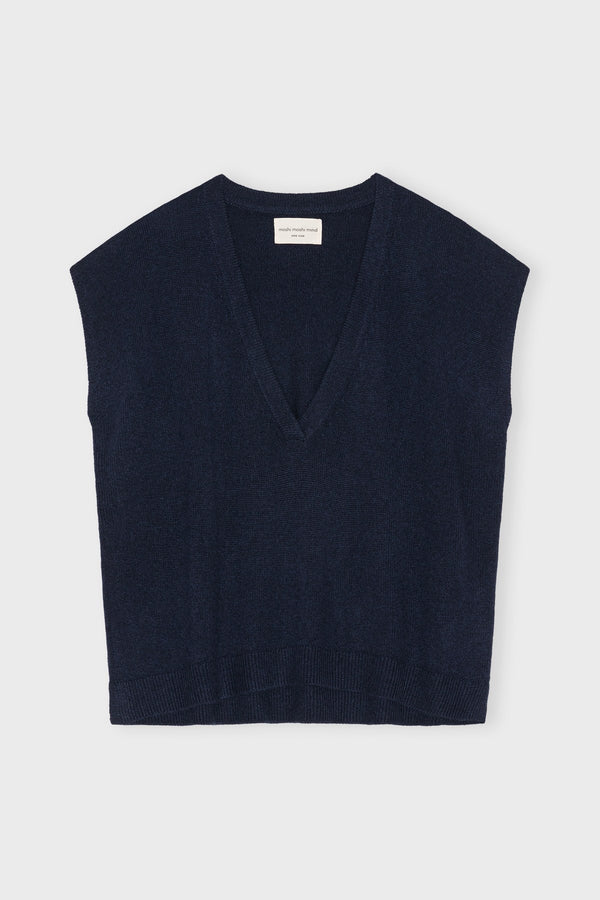 Pernilleknitvest Navyblue