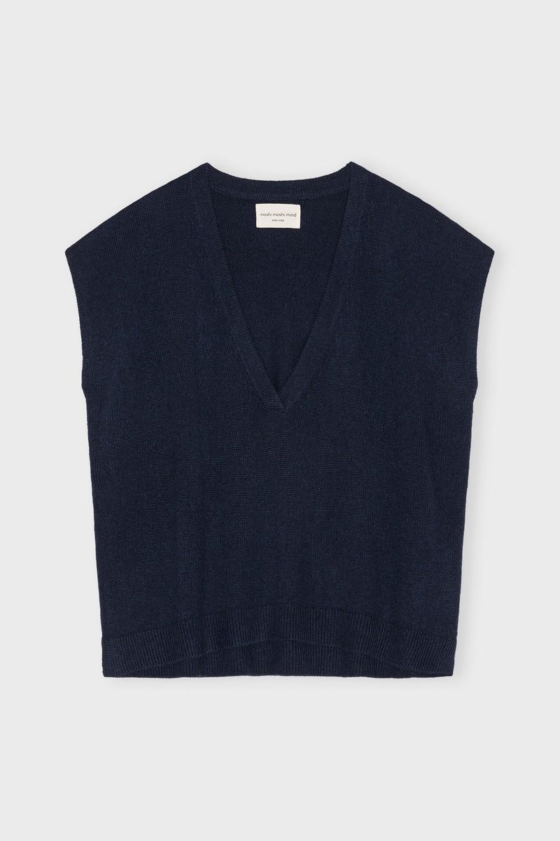 Pernilleknitvest Navyblue