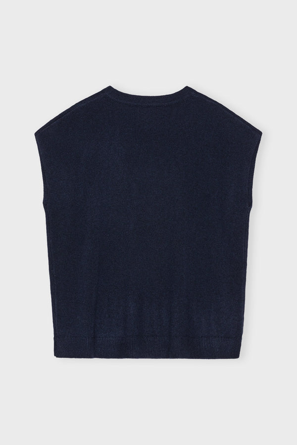 Pernilleknitvest Navyblue B