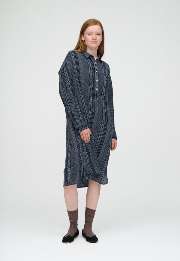 ヌキテパ Cotton Dobby Check Shirring Dress relieve shirt dress dobby | Buy comfortable dresses for women online