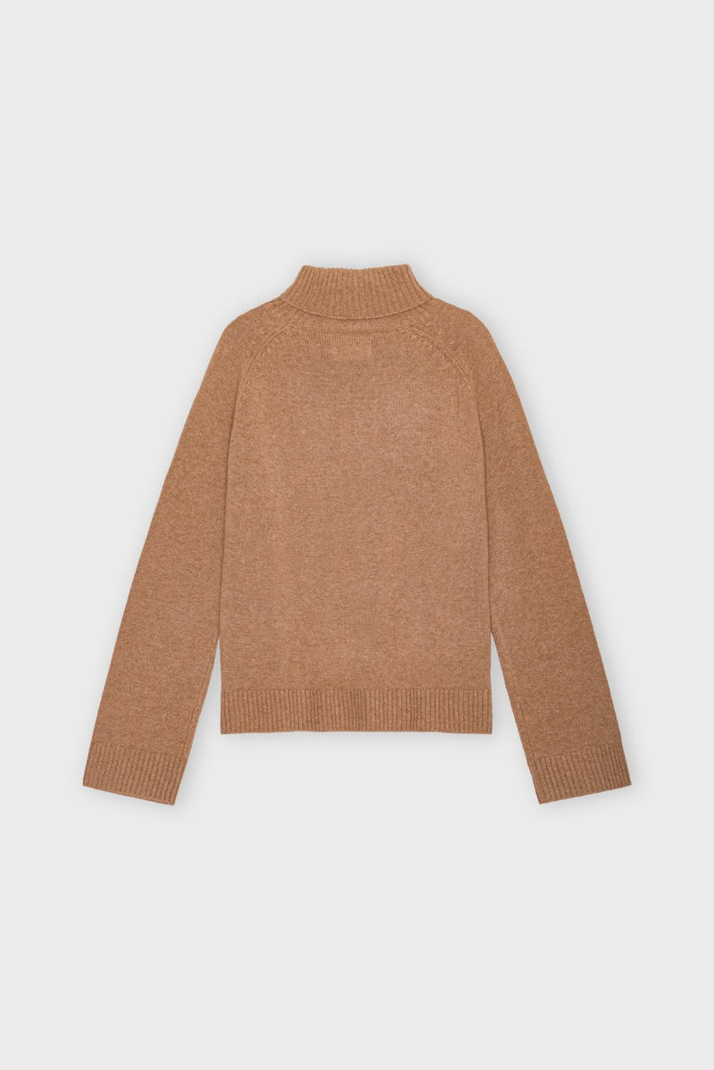 Rikkeknitrollneck Camel B