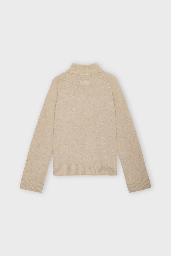 Rikkeknitrollneck Offwhite B