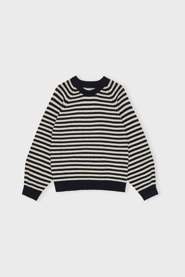 Siennaknitwool Darknavybeige