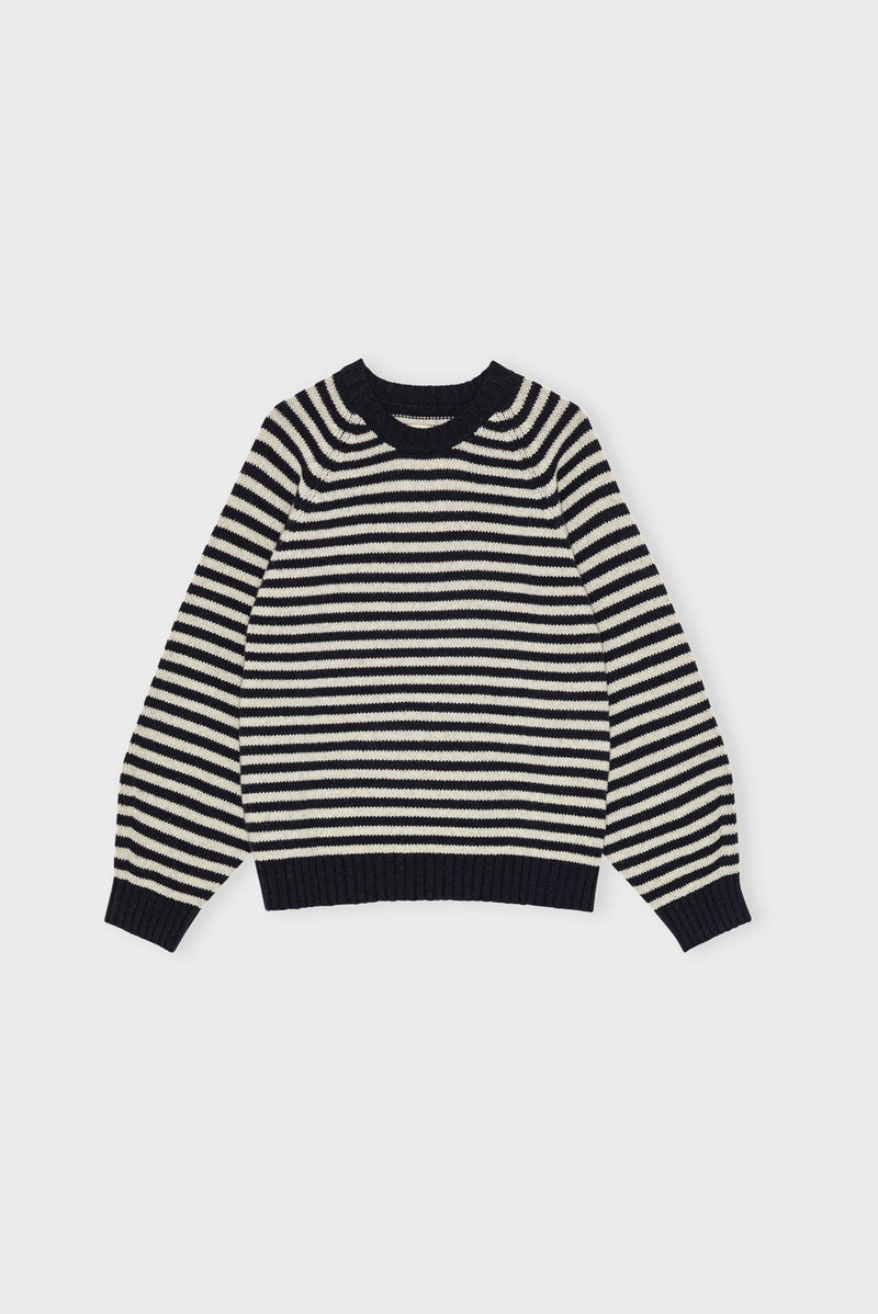 Siennaknitwool Darknavybeige