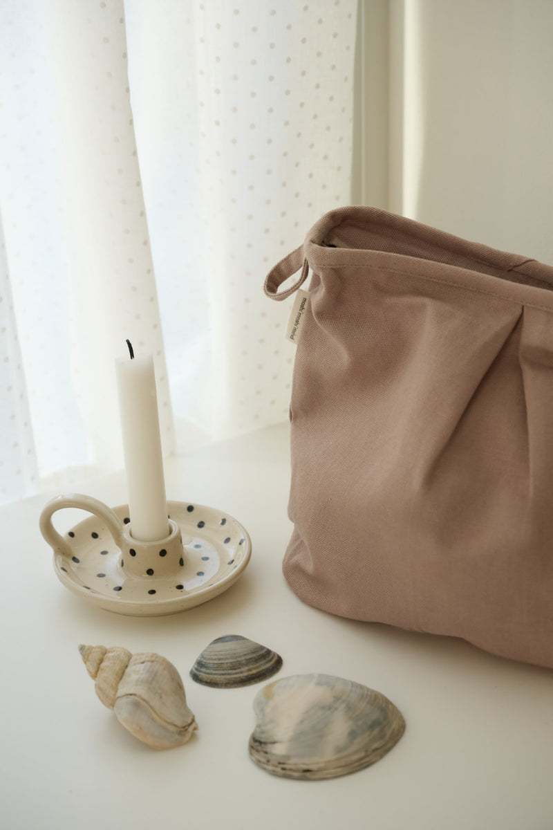 Signature Candle Holder Beautybag Warmsand LOW