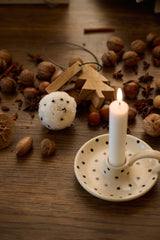 Signature Candle Holder Pompoms Dotted LOW