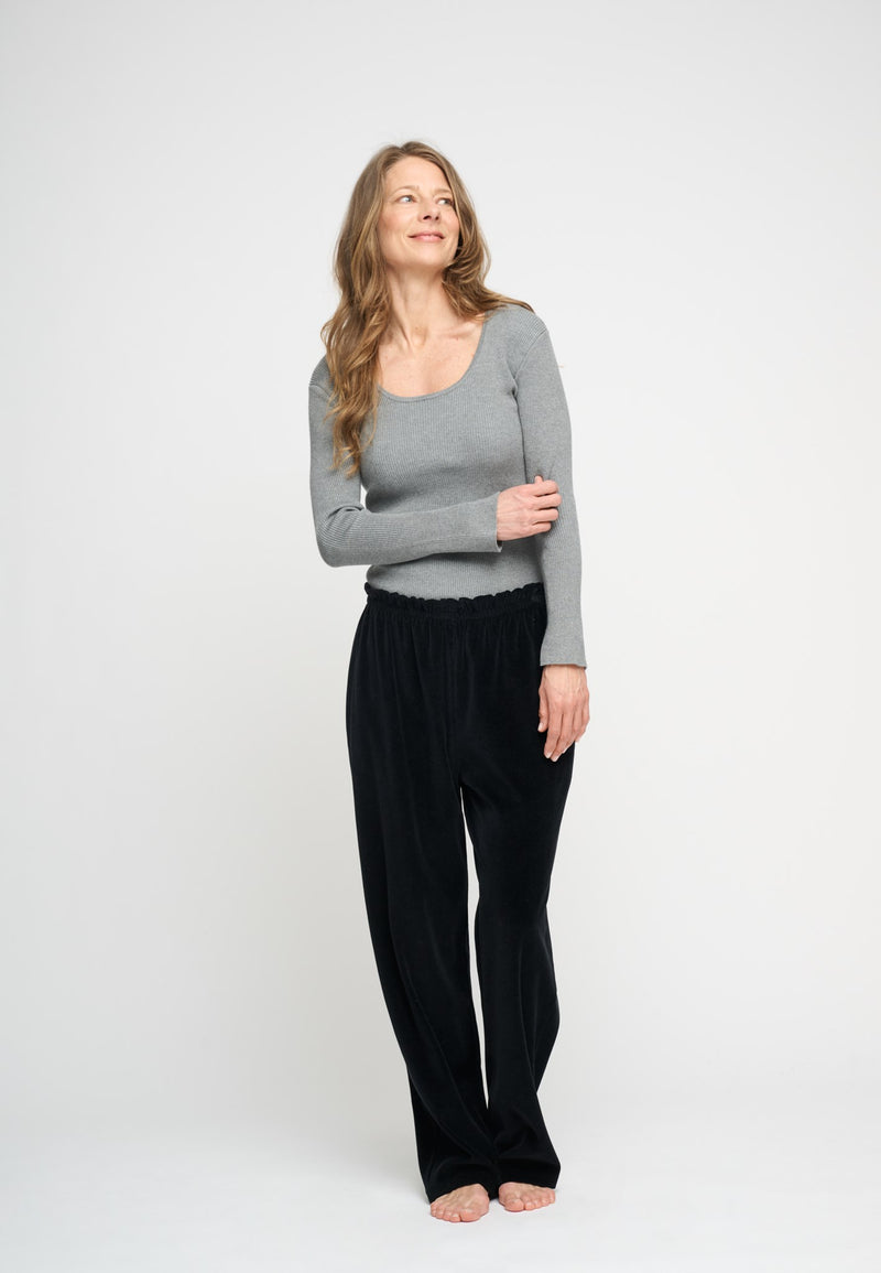 Soul Top Grey Aurora Pants Velvet Black 1196 LOW