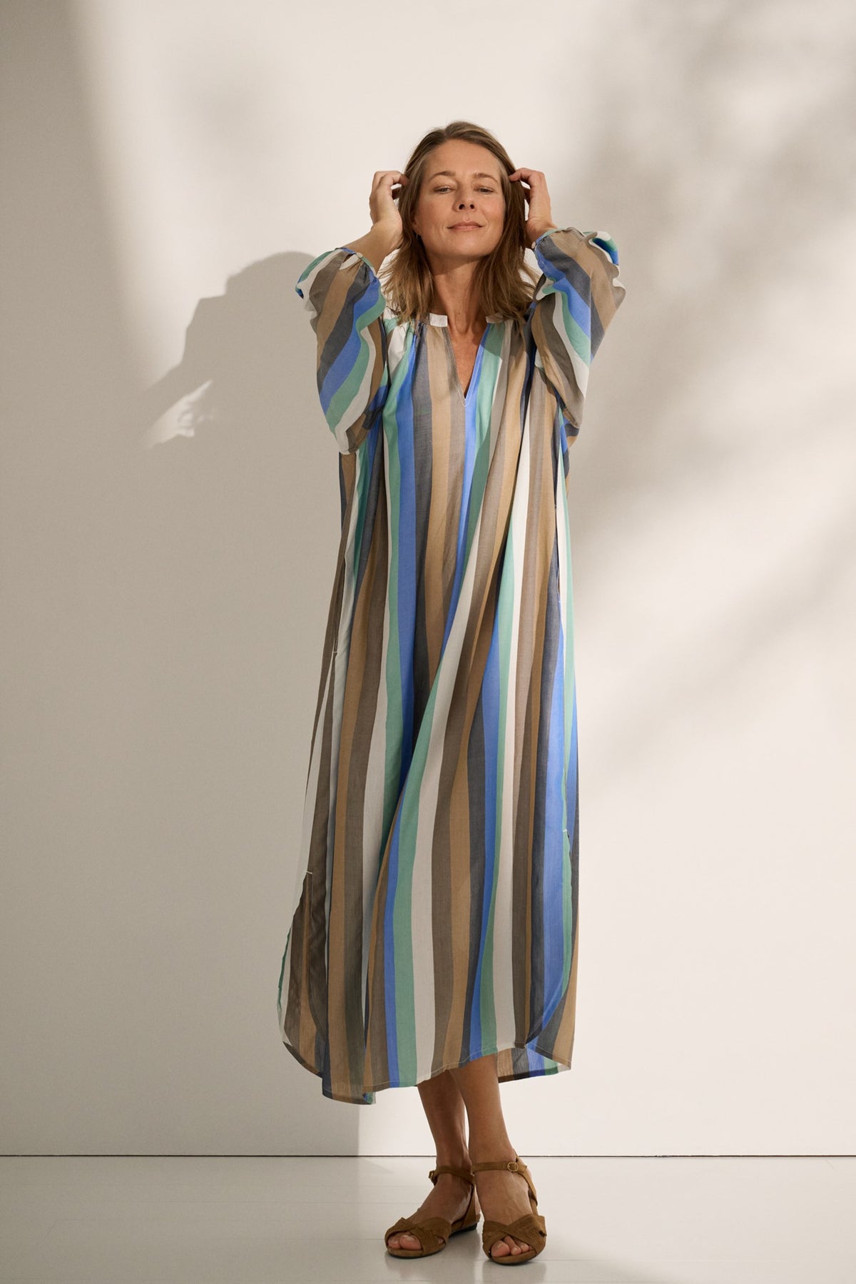 sun dress silky stripe – moshi moshi mind
