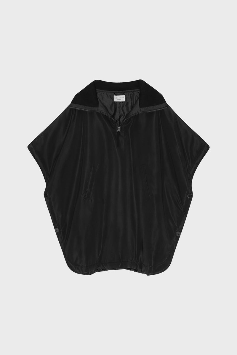 Uma Padded Poncho Black