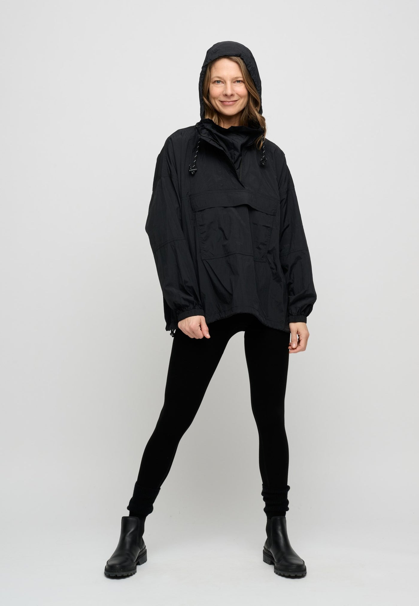 ジャケット [MATINKIM]matte coating anorak jumper in black MATIN COATING ANORAK JUMPER IN BLACK – Matin Kim