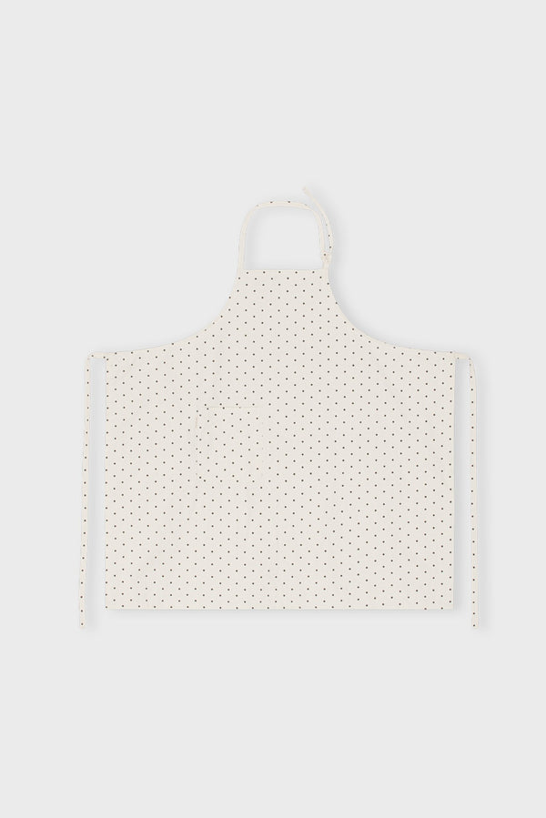 Dotted Apron Ecrublackdots