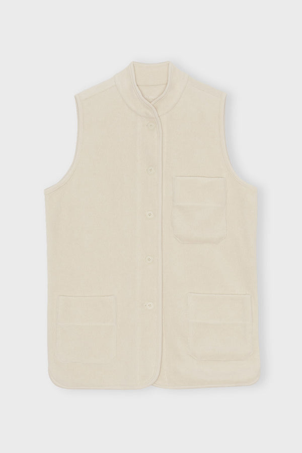 Fieldteddyvest Ecru