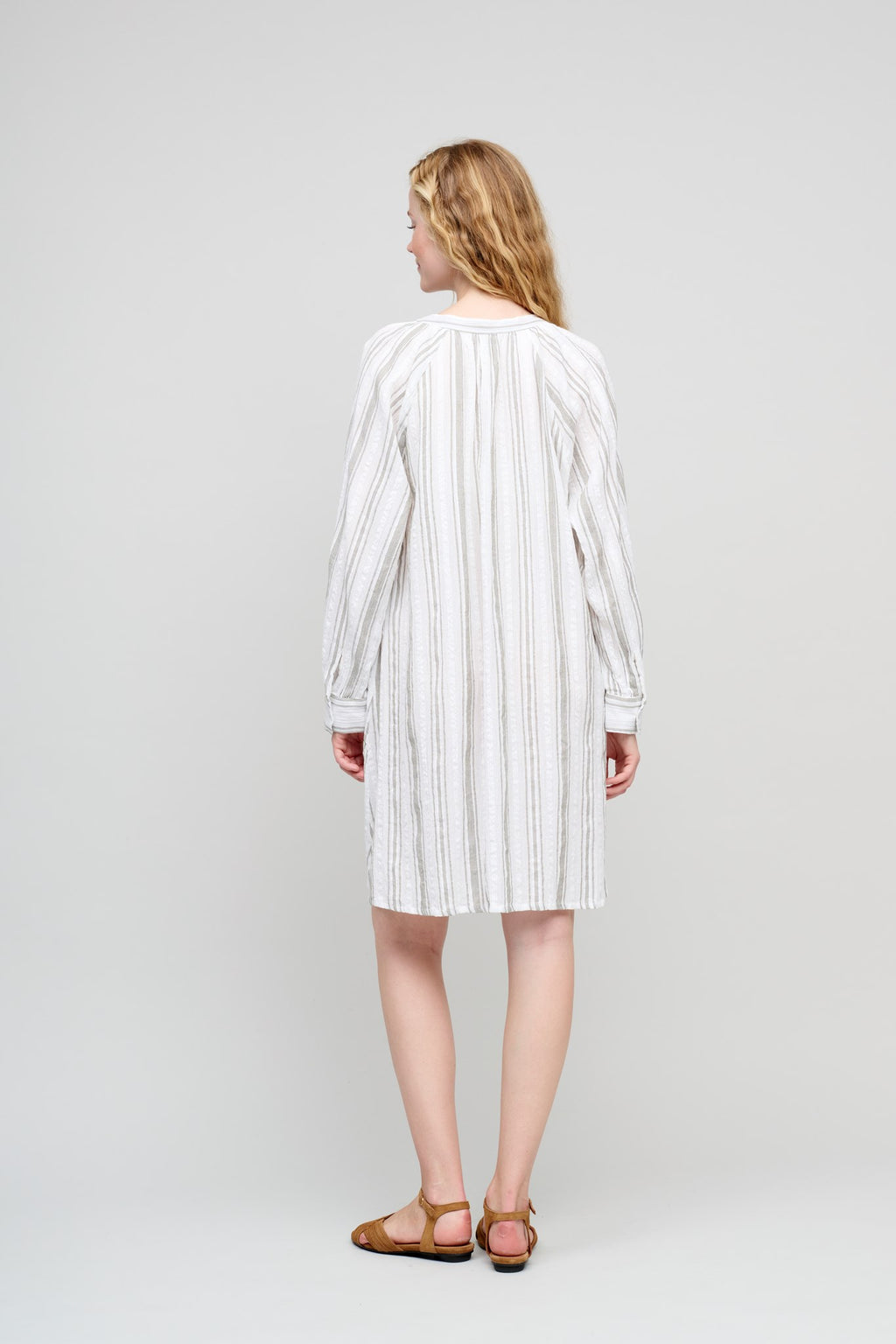 大阪の正規取扱店舗 ne Quittez pas♡Dobby Stripe Plain Dress