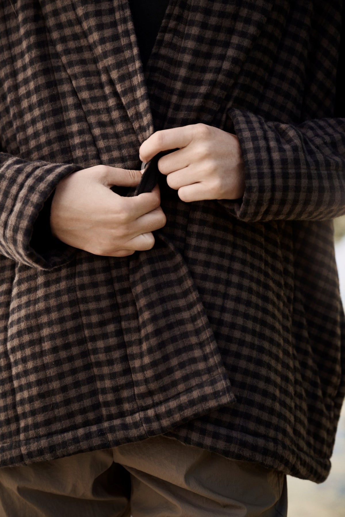 ジャケット・アウター BOTT gingham shell jacket M BoTT / GINGHAM SHELL JACKET / BLACK | Sophomore