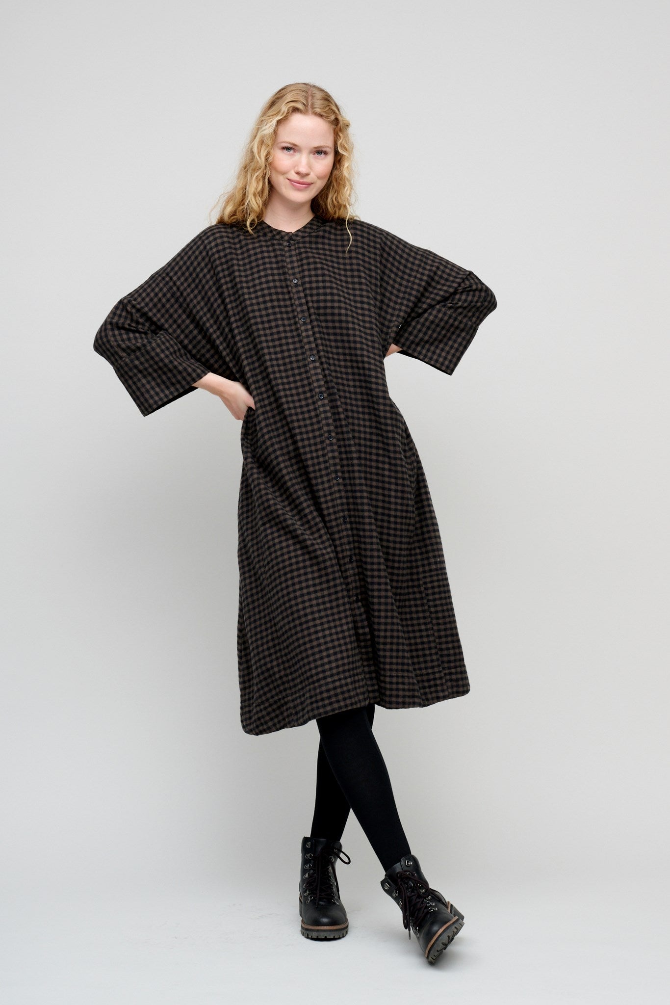 lively shirtdress gingham