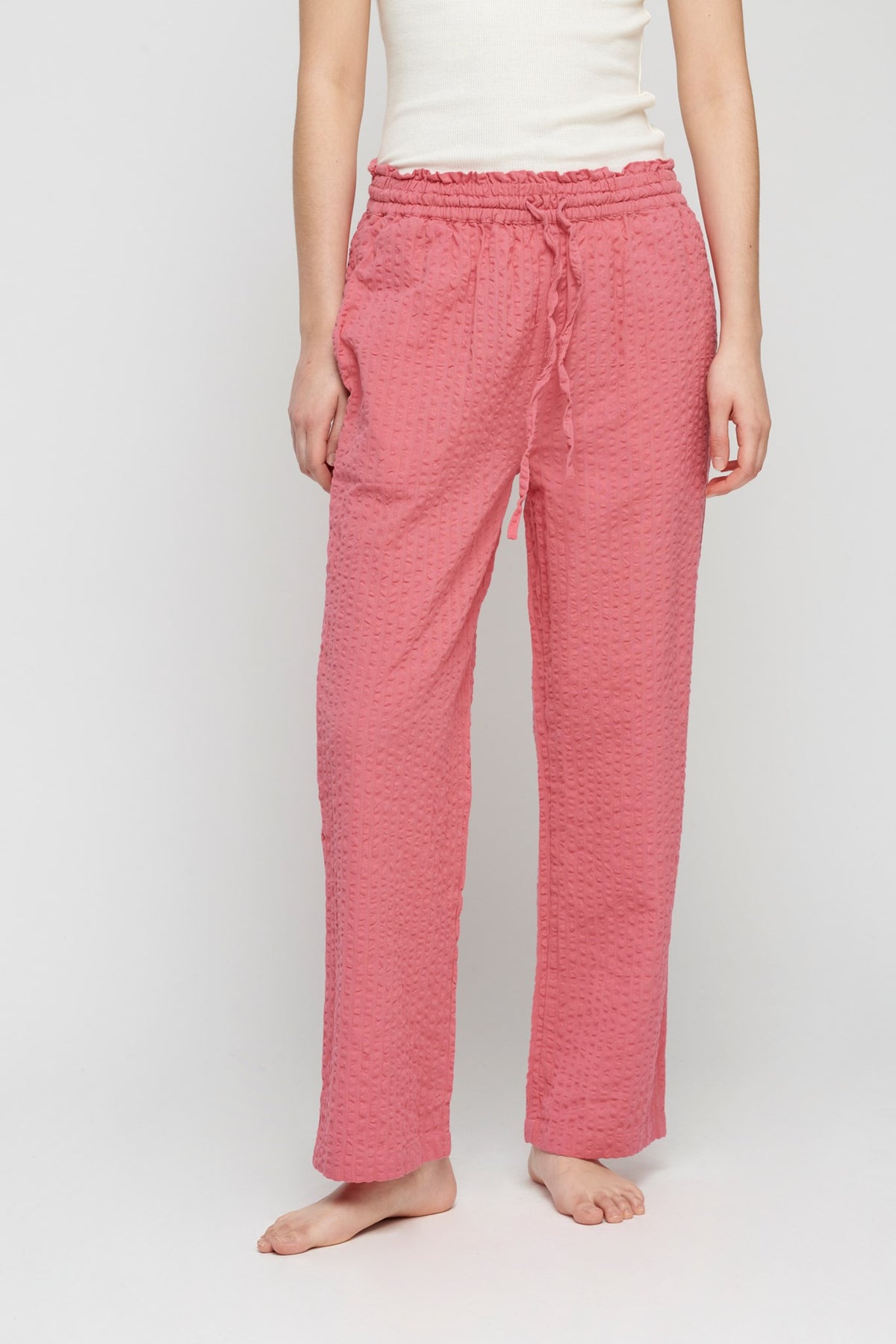 パンツ MOSCHINO Women Straight Pants A033332282188 Pink Boutique Moschino Twill Straight-Leg Trousers In Bubblegum